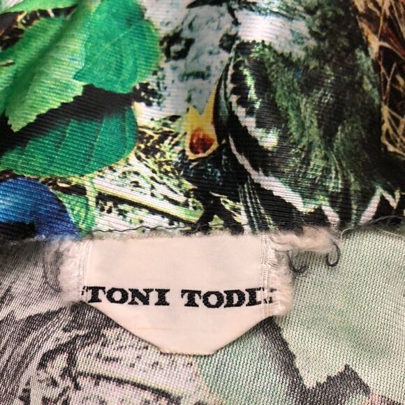 Toni Todi vintage birds print green midi dress. No size (see measurements) - Picture 6 of 13